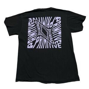 Primitive Men’s M Short Sleeve T Shirt Black Purple AOP On Back Skater